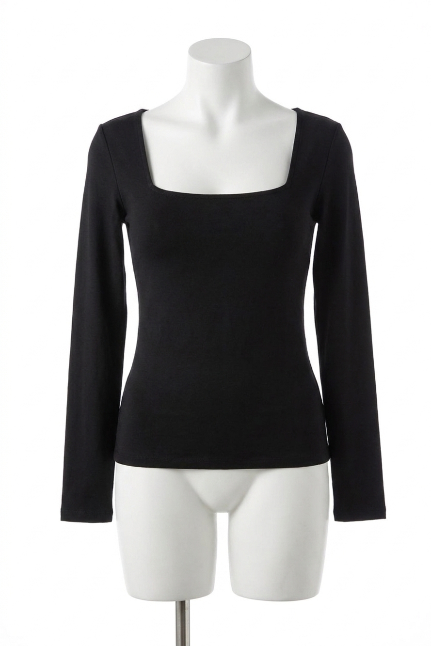 NEW AMPERSAND AVE long sleeve bodysuit in black